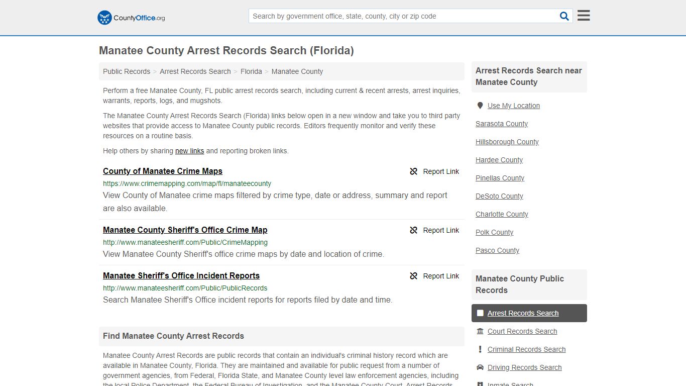 Arrest Records Search - Manatee County, FL (Arrests ...